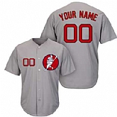 Red Sox Gray Customized Cool Base New Design Jersey,baseball caps,new era cap wholesale,wholesale hats